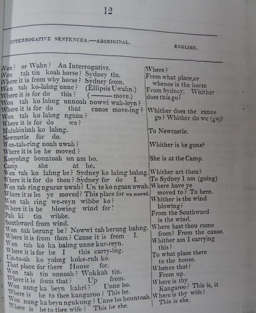 Dialect: Threlkeld c1827, Interrogative sentences p12